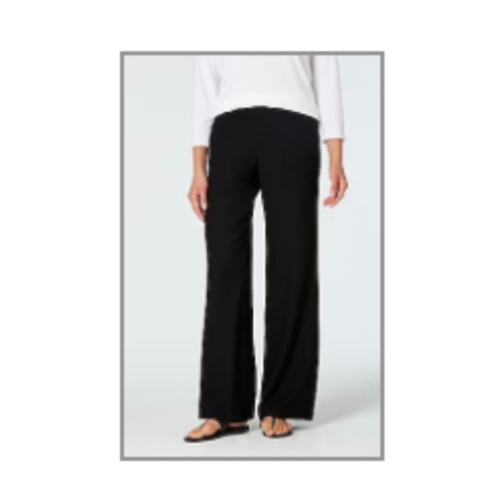 J.Jill black smock waist full leg pants black 2X NWT